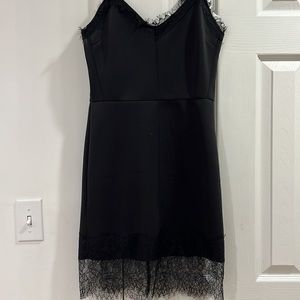 Aqua Dress- Black with lace trim- Size M